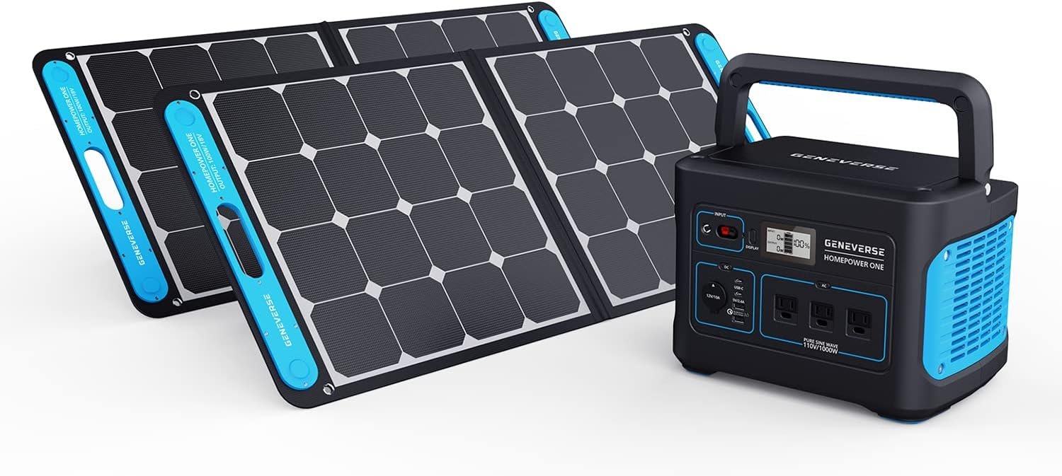 Geneverse 1002Wh (1×2) Solar Generator Bundle