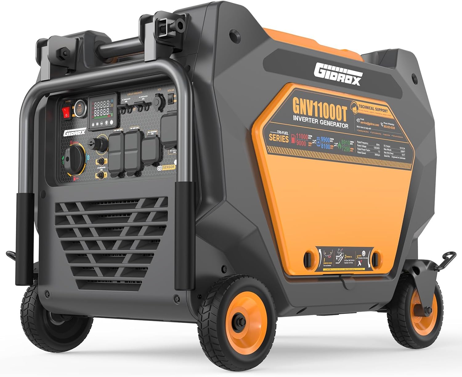 Gidrox 11000W Tri-Fuel Inverter Generator