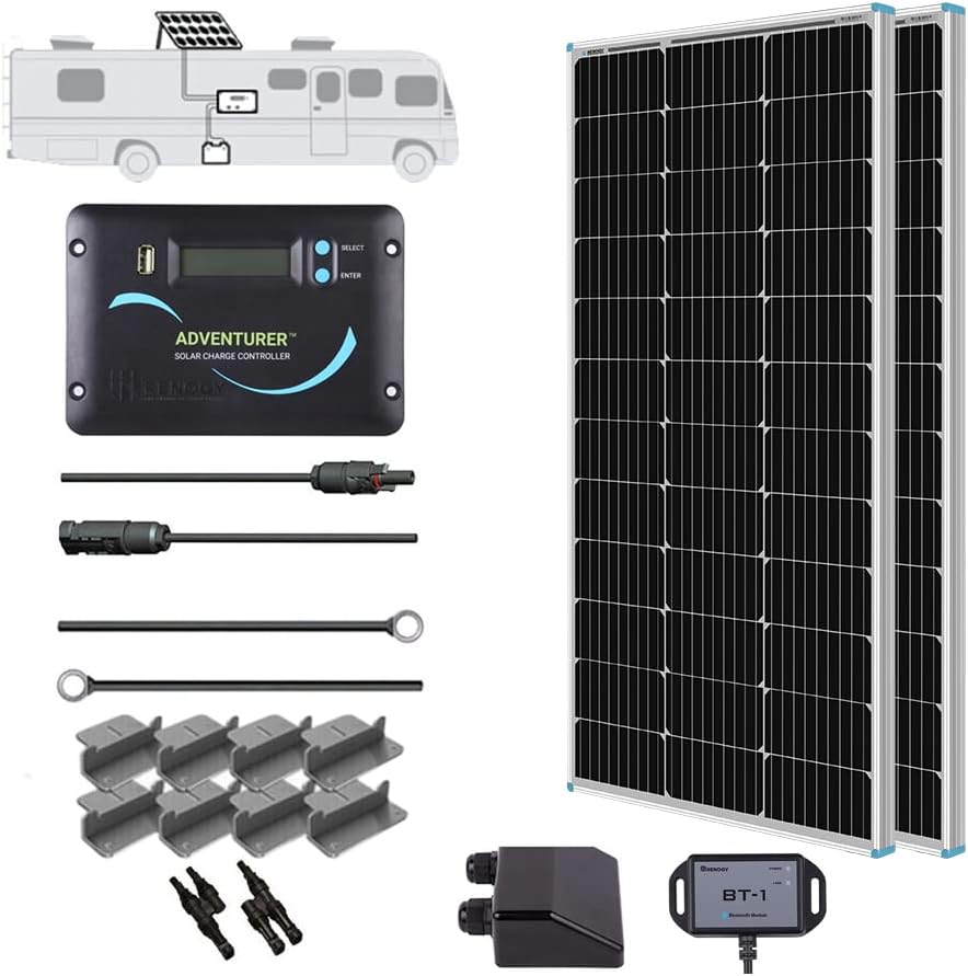 Renogy 200W Solar Panel Kit with Adventurer 30A Controller