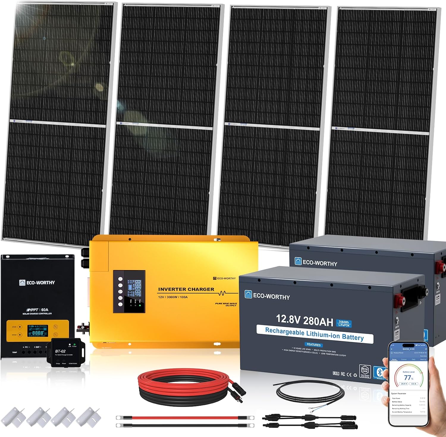ECO-Worthy 800W Solar Panel Kit 7.168KWH
