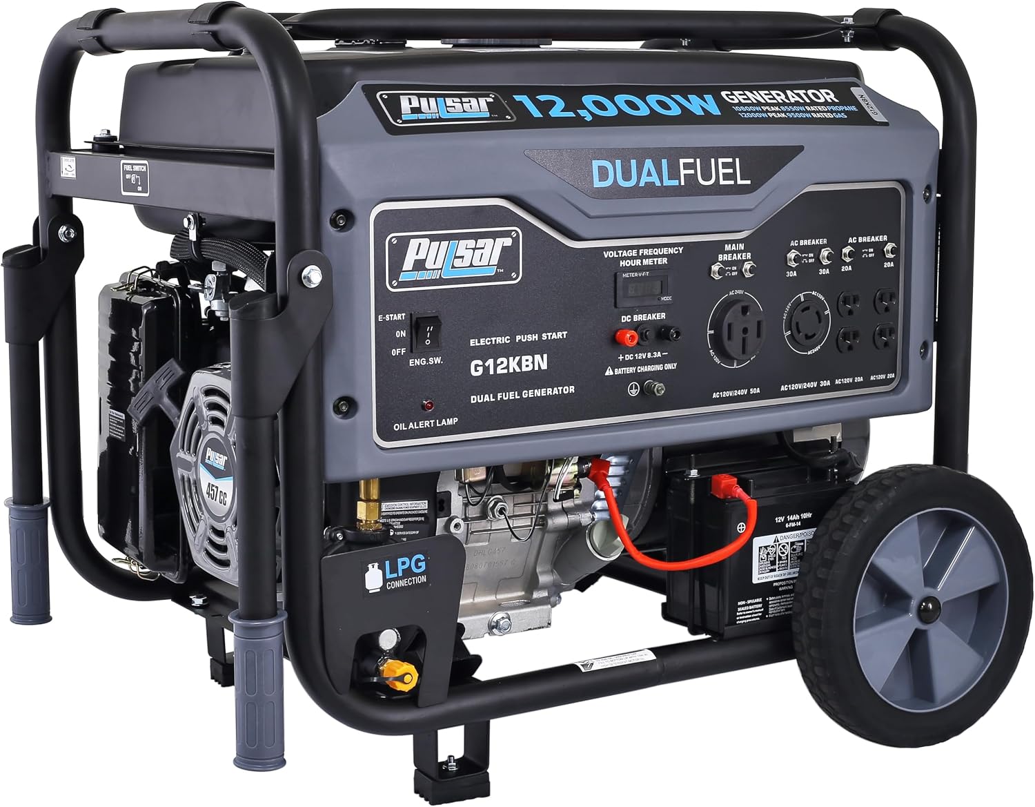 Pulsar G12KBN Dual Fuel Generator